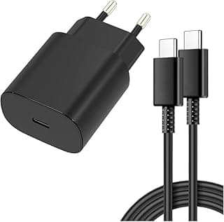 25 WATT Charger with Type C to Type C Cable - Black