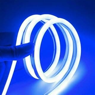 شريط إضاءة نيون LED بطول 1 متر، 220 فولت، شريط سيليكون نيون، شريط إضاءة مقاوم للماء لغرف النوم والاستخدام الداخلي والخارجي (أزرق)