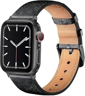 سوار جلد طبيعي من Nopatia متوافق مع ساعة ابل مقاس 49mm 46mm 45mm 44mm 42mm، سوار بديل بتصميم كلاسيكي لسلسلة 10/11/Ultra/SE، للرجال والنساء