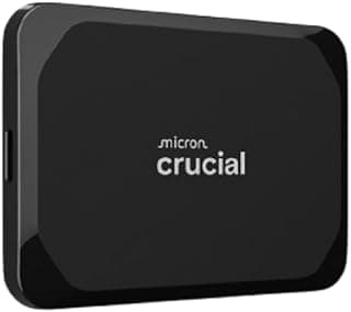 كروشال هارد SSD محمول X9 سعة 1 تيرابايت - قراءة حتى 1050 ميجابايت/ثانية للكمبيوتر وماك، خفيف الوزن وصغير مع عرض صور مايليو 3 اشهر + محرك أقراص USB 3.2 خارجي ذو حالة ثابتة CT1000X9SSD902