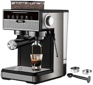 Dsp espresso machine with grinder and steam pipe KA3125