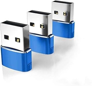 محول USB نوع C انثى الى A ذكر للكمبيوتر واللابتوب شاحن الهاتف ازرق عدد المنافذ: 1 من الولايات المتحدة الأمريكية
