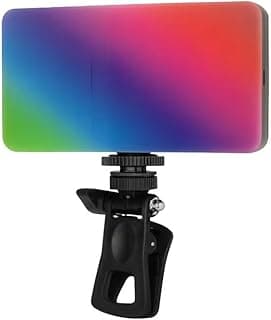 مصباح فيديو LED احترافي AY-96JSSR باضاءة RGB مزدوجة الجوانب 8 واط، طيف كامل 360 لون، بطارية مدمجة 1800mAh، مصباح مدونة فيديو محمول للبث المباشر