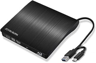 مشغل أقراص CD DVD خارجي نحيف USB 3.0 USB C ناسخ وقارئ للابتوب والكمبيوتر وماك