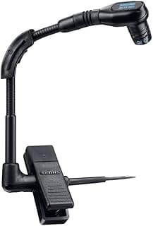 ميكروفون آلات موسيقية مصغر BETA 98H/C - ميكروفون كوندنسر بقطبية Cardioid يثبت بالكلبس للساكسفون والآلات النحاسية، مع حامل مضاد للصدمات ودائرة مضخم مدمجة