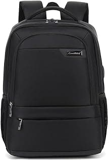 Coolbell CB-8256 Black 36 L Expandable Waterproof Portable Anti-theft Backpack For Men 15.6 inch Laptop, USB Charging Port,180° Open
