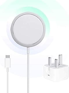 شاحن لاسلكي مغناطيسي مع كابل شحن USB C، محول سريع 20 وات، متوافق مع ايفون 12/12 ميني/12 برو/12 برو ماكس