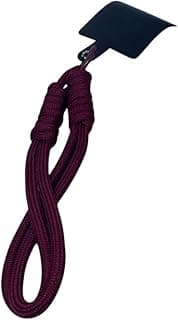 Short Phone Hanger Classic Threads Men and Women Fits All Types of Phones for Easy Holding and Wrist Protection from Theft Distinctive Colors Unique Texture Modern Shape by Amara Store (Maroon)