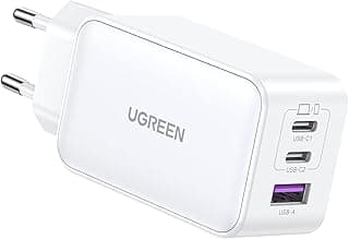 شاحن سريع CD244 65 وات USB-A / 2 × USB-C جان من يوجرين - لون أبيض