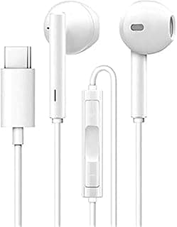 In-Ear Wired Stereo Type-C (USB-C) HiFi Stereo Noise Cancelling Headphones with Mic and Volume Control