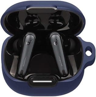 Bluetooth Earphone Case Cover for Anker Soundcore Liberty 4 NC, Shockproof Silicone Bluetooth Earphone Case Compatible Anker Soundcore Liberty 4 NC Bluetooth Earphone.Navy Blue