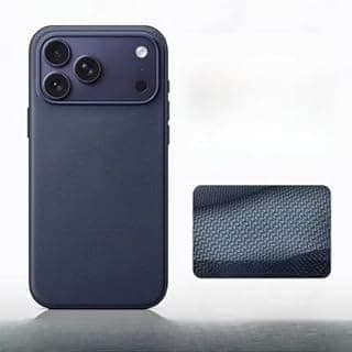 جراب موبايل 17 برو ماكس تيك ووفين toch woven ملمس مخملي , كحلي