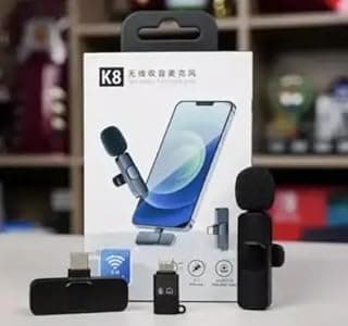ميكروفون لاسلكي من كيه8، موديل K8، مع اتصال USB تايب-C، بميزة لاسلكي، متوافق مع أجهزة تايب-C