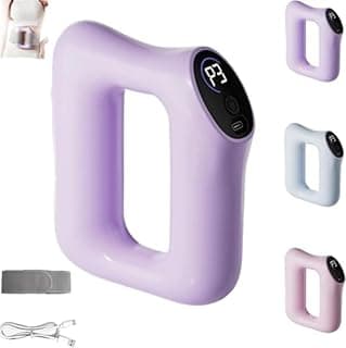 Portable Electric Body Massager with LCD Display, Rechargeable Handheld Design, Purple, Includes Strap and USB Cable, Full Body Appliances