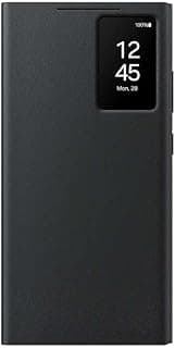 جراب محفظة Galaxy S24 Ultra Smart View، أسود
