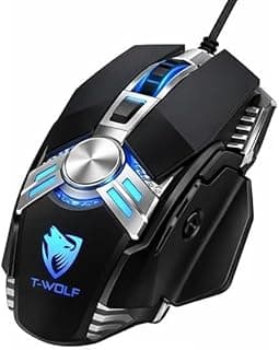 Wired Gaming Mouse Model V10 Ergonomic Mechanical Design 7 Programmable Macro Buttons 4 Color Breathing Light Adjustable DPI 800 to 2400