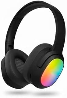 بانسي PN-003 سماعة رأس ستيريو لاسلكية، بلوتوث، إضاءة RGB ملونة، تصميم فوق الأذن، مناسبة للموسيقى، الجيمنج، والمكالمات