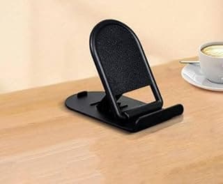 Phone Stand for Desk, 4 Adjustable Angles, Compatible with Mobile Phone and Tablet, Foldable Design, Mobile Phone Holder for Desk