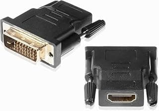 محول DVI-D ذكر إلى HDMI أنثى، لون أسود