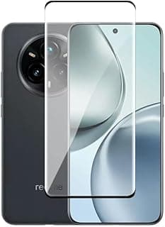 واقي شاشة زجاج مقوى متوافق مع Realme 14 Pro Plus، تغطية كاملة، لاصق كامل، مضاد للخدش 9H، شفاف، مضاد للبصمات والفقاعات