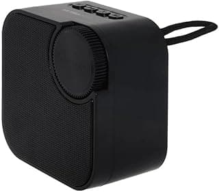 مكبر صوت STT-025 بلوتوث لاسلكي صغير 5 وات 1200 مللي امبير في الساعة للأطفال والكبار (محمول)، USB، بطاقة تي اف، راديو اف ام من كيه ام تكنولوجي - أسود