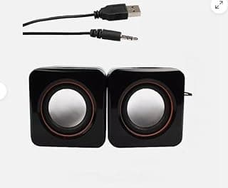 مكبر صوت سلكي X-8 للكمبيوتر بمنفذ USB من كراش، من 2 قطعة