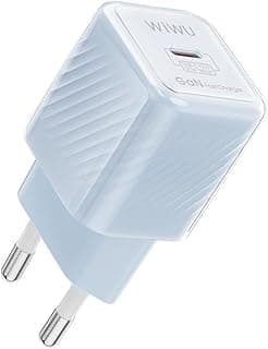دبليو اي دبليو يو شاحن جيلو سريع 33 وات GaN USB‑C - محول سفر مدمج، دعم PD 3.0 وPPS وحماية للسلامة، يعمل مع الهواتف الذكية والتابلت واللاب توب - ازرق - Wi‑U014