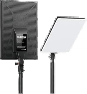 حامل إضاءة LED احترافي V Volt - إضاءة بانورامية للفيديو وصناعة المحتوى مع ريموت كنترول ورأس دوار