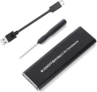 وحدة تخزين خارجية موديل M2-إلى-NVMe بواجهة USB 3.0 متوافقة مع ويندوز و ماك و لينكس، قرص حالة صلبة