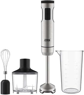 Winning Star ST-6500 4-in-1 Multifunctional Hand Blender, 0.6 Liter Capacity, Silver/Black