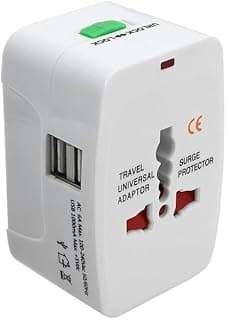 محول فيش كهرباء عالمي Benjamin USB متوافق مع 150 دولة، محمول للسفر