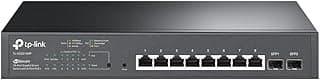 سويتش TL-SG2210MP Jetstream ذكي مدار جيجابت 10 منافذ مع PoE، عدد 8 منافذ PoE+ بقدرة 150 وات، 2 منفذ SFP، يدعم Omada SDN