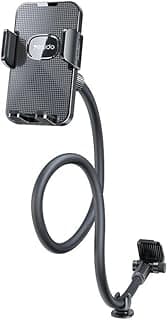 V Volt C137 Car Phone Holder, Adjustable Long Arm, 360 Degree Rotation, Strong Windshield Mount, Compatible with All Smartphones