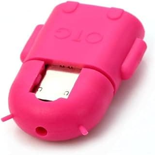 محول OTG من USB إلى Micro USB، كابل ميني OTG، محول اندرويد USB OTG للتابلت والكمبيوتر، متوافق مع سامسونج وشاومي - وردي