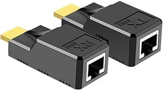 موسع HDMI عبر كابل شبكة RJ45 مع USB، يدعم 60 متر 1080P، متوافق مع الكمبيوتر واللابتوب، جهاز إرسال TX وجهاز استقبال RX لشاشات HDMI