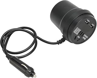 محول طاقة للسيارة 150 وات DC 12-24V إلى AC 110V-220V مع منفذين USB