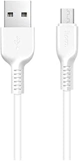 كابل شحن ميكرو USB وبيانات مزامنة لهواوي سامسونج الخ. كابل فلاش 1 متر 2 امبير من هوكو X20 - ابيض