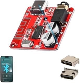 1 PCS New USB Type-c 3.7-5V Bluetooth 5.1 Audio Receiver Module MP3 Audio Decoding Lossless Decoder Wireless Stereo Music Board