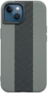 Case Compatible with iPhone 15,Slim Carbon Fiber Texture PC Cover Thin Fit Fingerprint-Proof Minimalist Shell (Gray)
