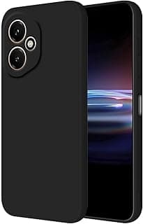 جراب حماية لهاتف Honor 400 5G (6.55 بوصة)، مصنوع من السيليكون السائل TPU، مزود بغطاء سيليكون للحماية من السقوط. (أسود)