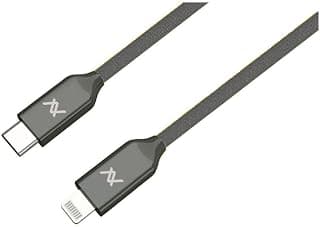 MP336 | USB-C to Lightning Cable | PD 27W Fast Charging | TPE Embossed Cable with Zinc Alloy Head | 2M Grey
