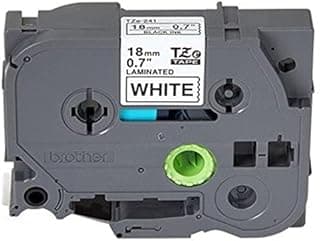 شريط لاصق 18mm أسود على أبيض TZe-241