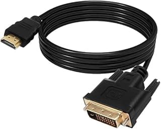 كابل محول HDMI ذكر الى DVI D سوكت 24+1 دبوس ويدعم شاشات بتقنية FHD بدقة 1080 بيكسل 1.5 متر لشاشة عرض حاسوب و تلفزيون جهاز العرض