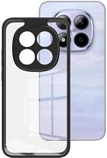Connected Case For Redmi Note 15, Crystal Clear Non-Yellowing, Military Grade Protection, Shockproof Protective Cover with Camera Protection for Redmi Note 15 (Black Frame)