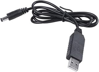 كابل محول طاقة USB إلى DC من 5 فولت إلى 12 فولت، مقاس 2.1 مم × 5.5 مم، طول 1 متر