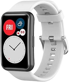 أحزمة بديلة متوافقة مع هواوي Watch Fit/Watch Fit New/Watch Fit Elegant/Watch Fit SE، سوار بديل للرجال والنساء من السيليكون (بدون ساعة)