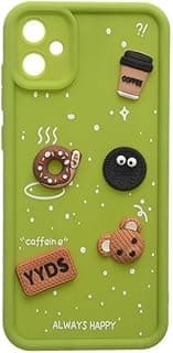 Silicone Back Phone Protection Cover With 3D Graphics For Samsung Galaxy A05 - Green - CFSBAT2-268