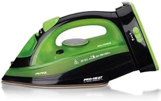 AKANE Cordless Electric Steam Iron 2000–2400W A.1210G – Ceramic Soleplate, Vertical Steam, Self-Cleaning System, 300ml Water Tank, Fast Heat-Up, Powerful Wrinkle Removal, green