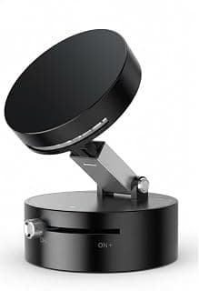 Magnetic Phone Holder with Adjustable Stand, Black, Dashboard Mounting, Plastic