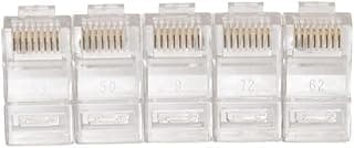 موصلات كابل شبكة Rj-45، ايثرنت/ LAN كات 5/5E، شفافة (مجموعة من 50 قطعة)، لبلاي ستيشن
